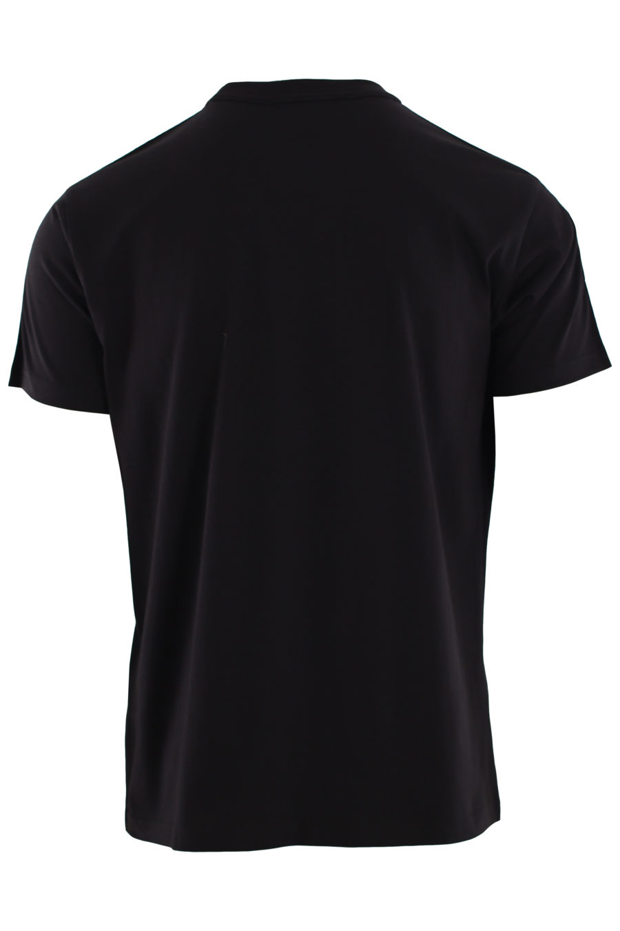 Camiseta negra con cinta azul con logotipo - IMG 0427
