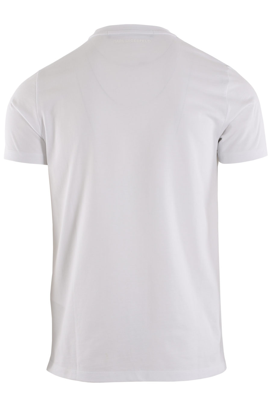 Camiseta blanca con logo azul multicolor - IMG 0429