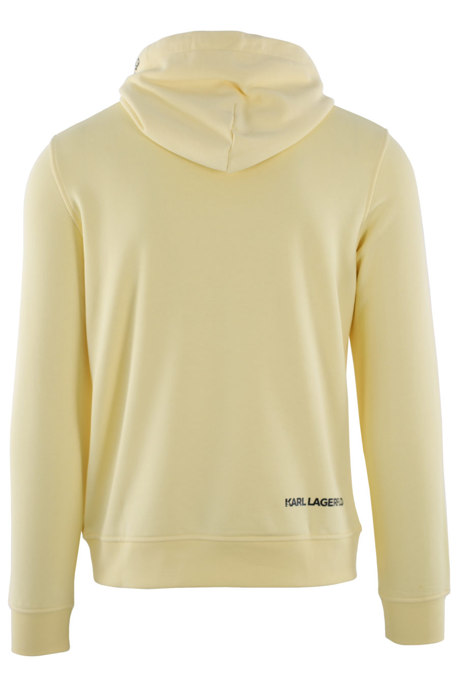 Yellow hooded sweatshirt with rubber logo - IMG 0446