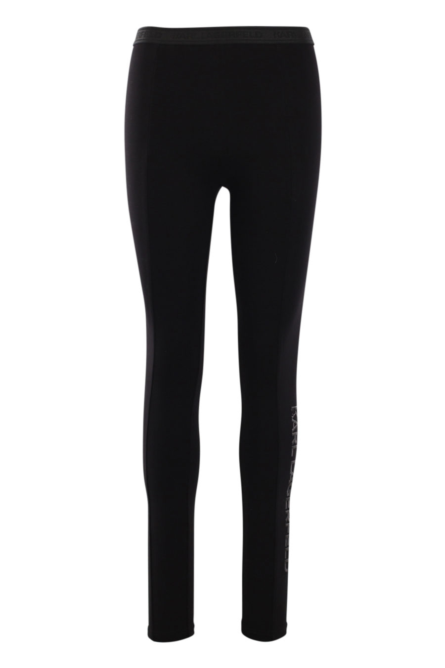 Black leggings with embroidered logo on the side - IMG 0503