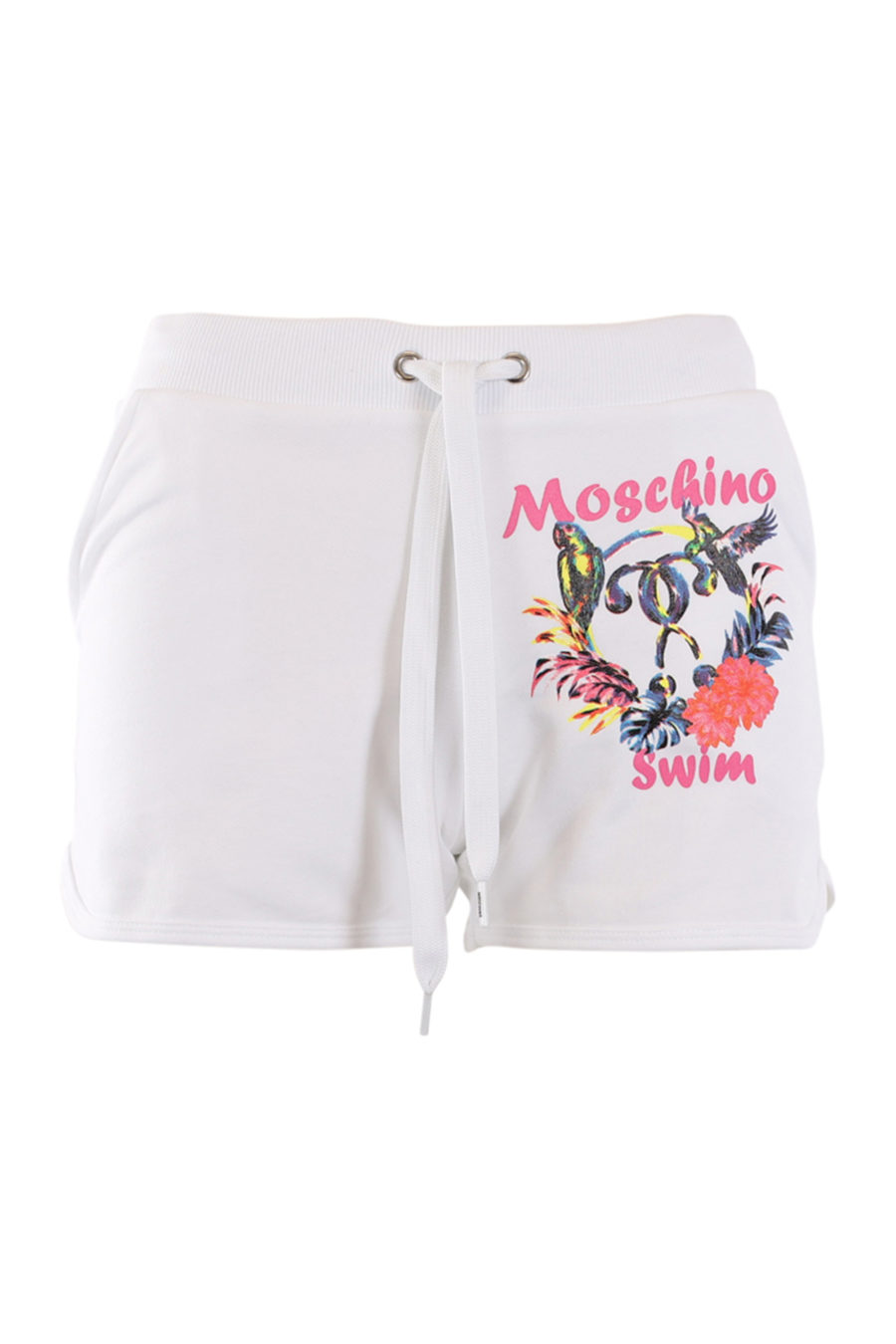 Pantalón corto blanco con logo tropical lateral - IMG 0561