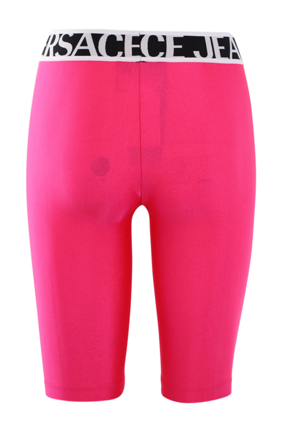 Leggings cortos rosas con logo en la cintura - IMG 0571