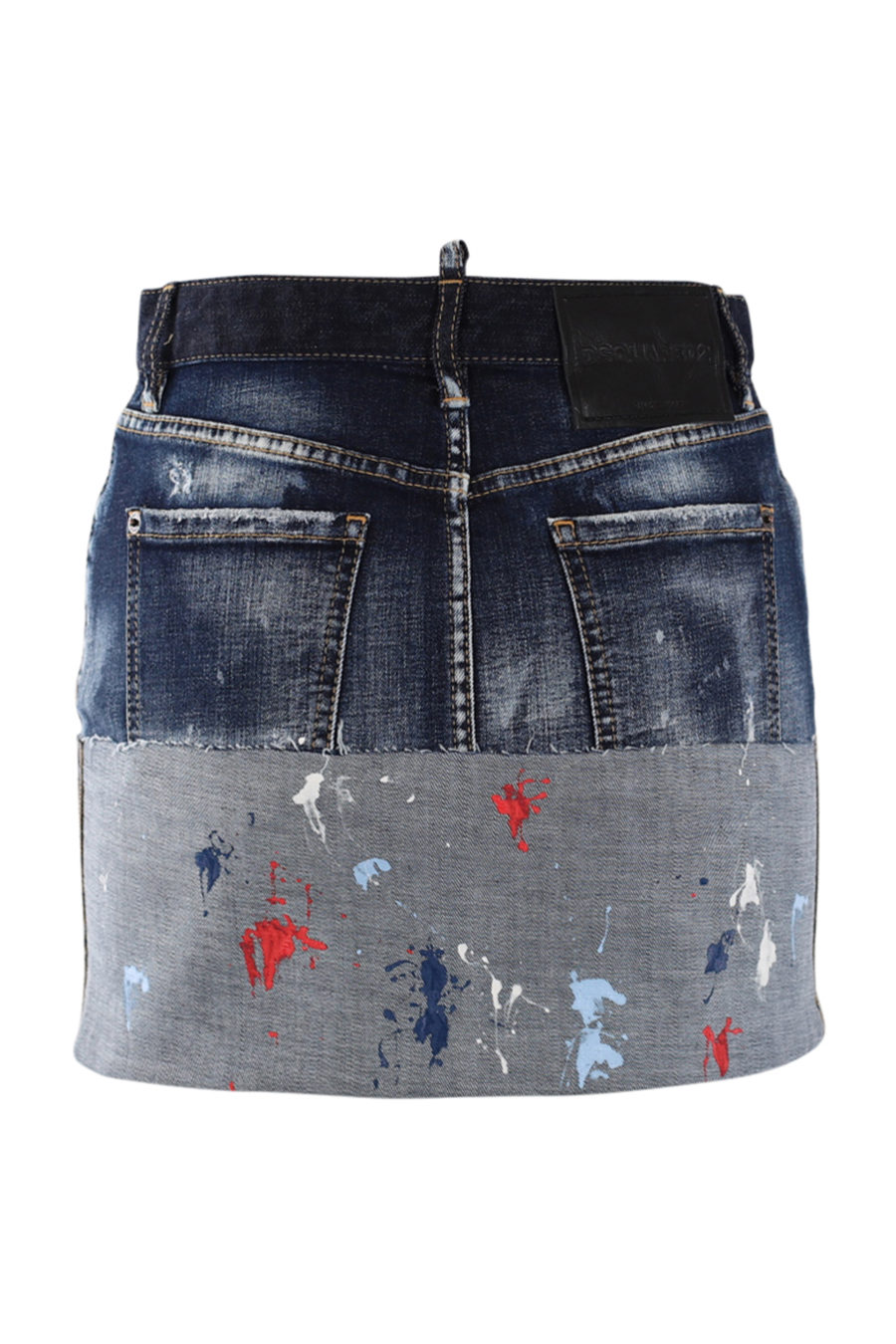 Short denim skirt with paint - IMG 0574