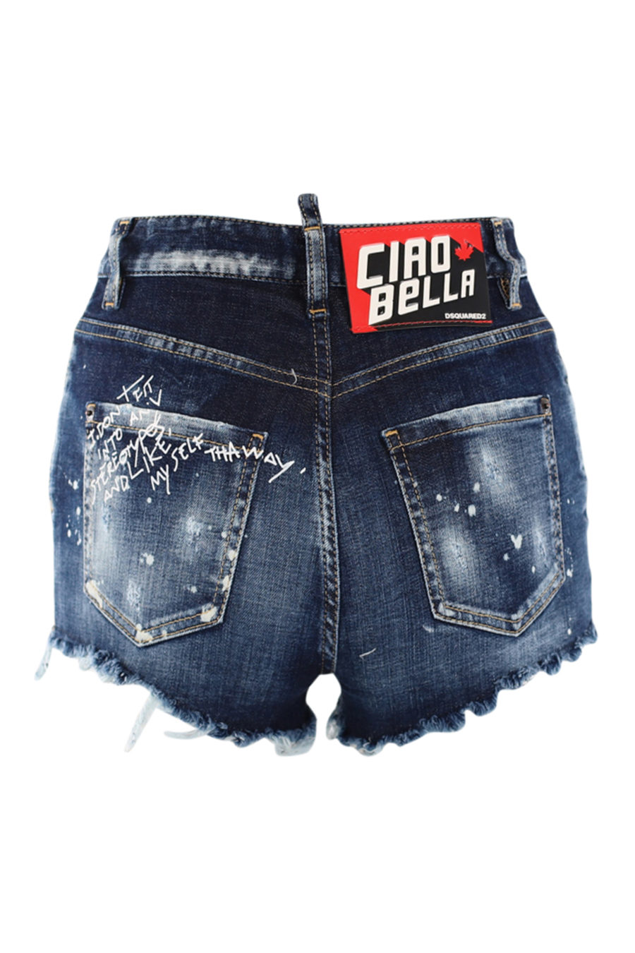 Pantalón tejano corto azul "ciao bella" - IMG 0588