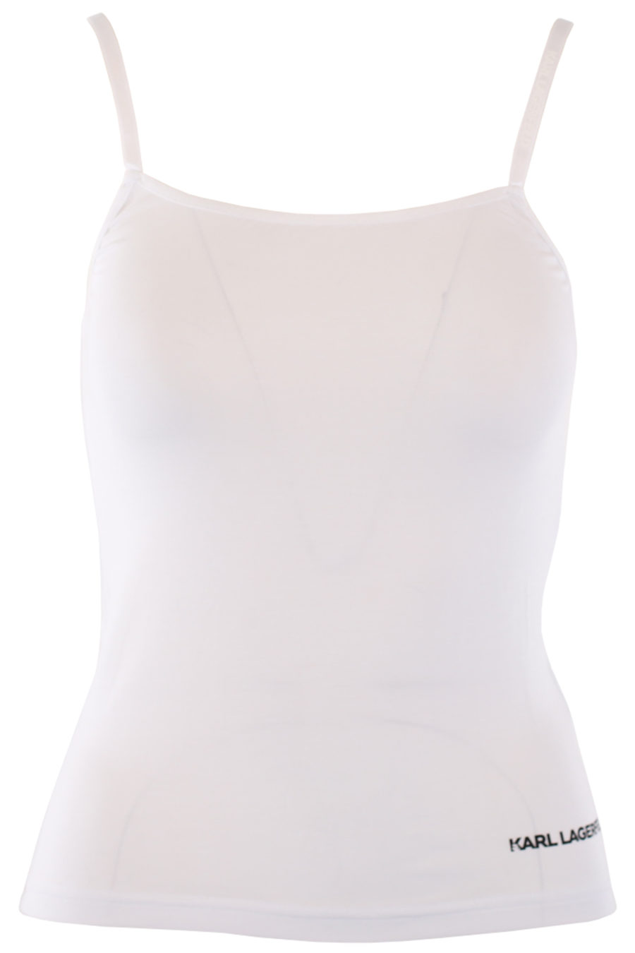 Camiseta interior blanca sin mangas con logo lateral - IMG 0662