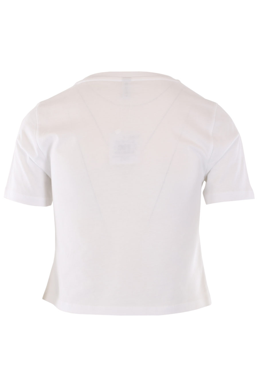 Camiseta blanca corta con logo tropical - IMG 0761