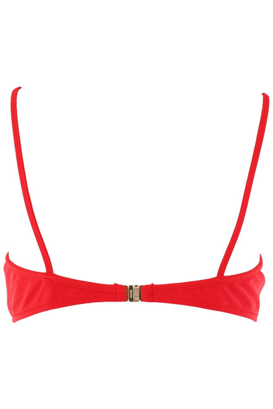 Straight bikini top red with black double question logo - IMG 0767