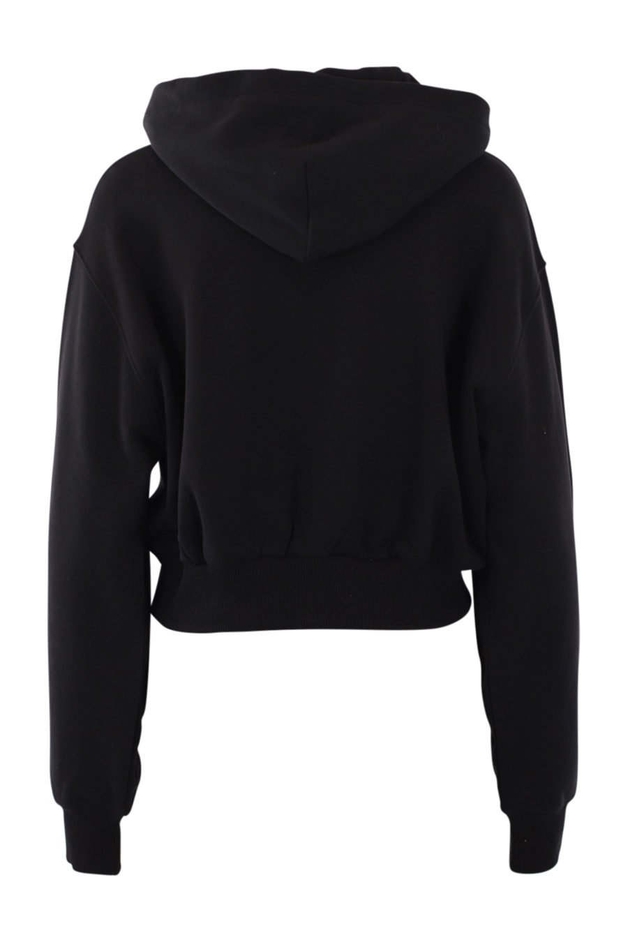 Schwarzes Sweatshirt mit Kapuze und lila-rotem Logo - IMG 0882