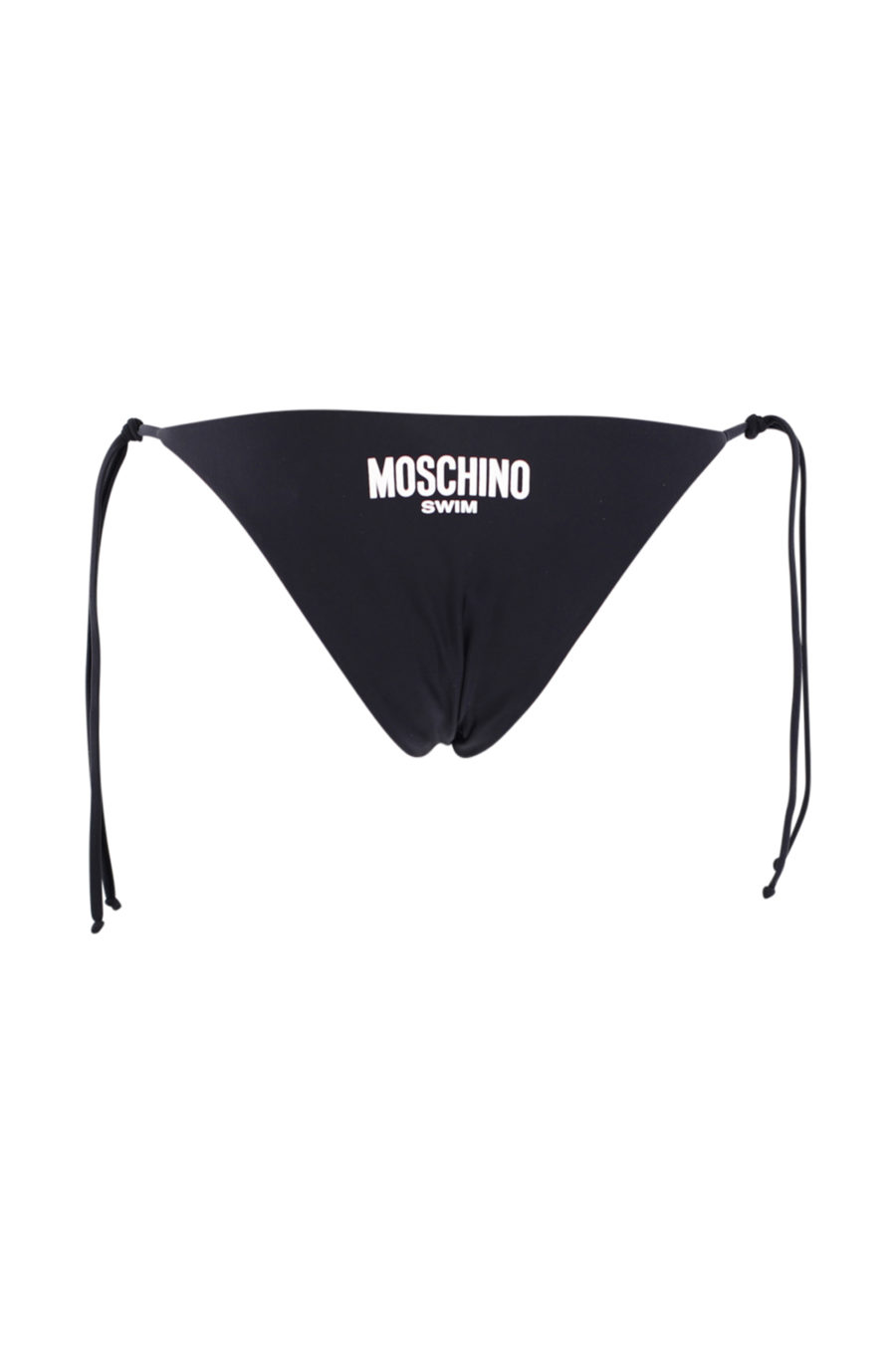 Schwarzer Badeanzug mit Schnürsenkeln und Logo - IMG 0918