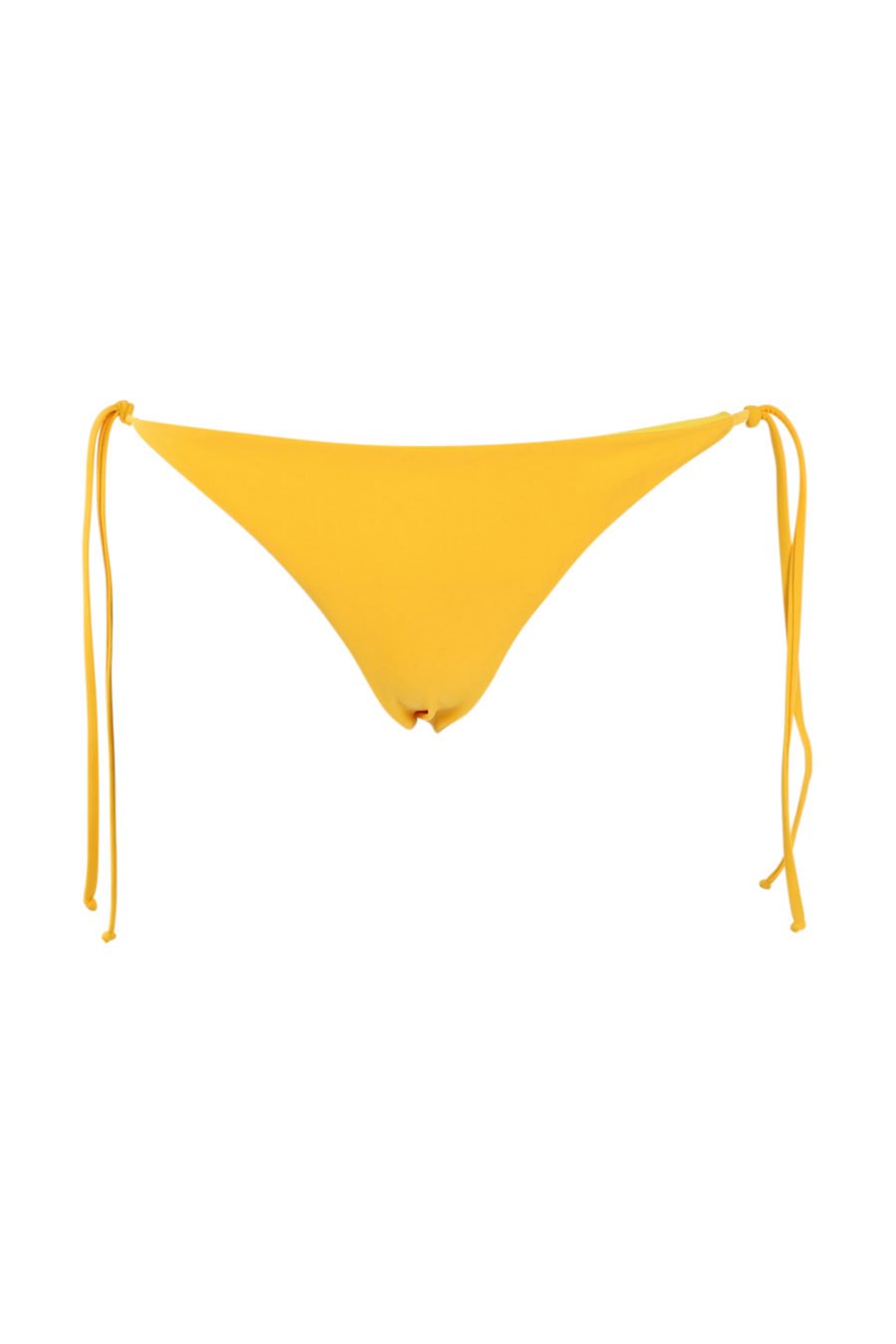 Gelber Badeanzug mit Schnürsenkeln und Logo - IMG 0921