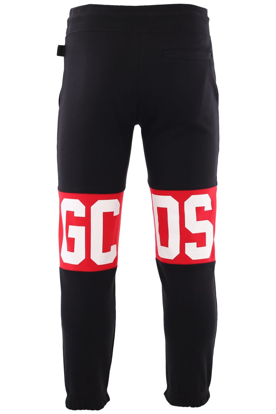 Pantalón chándal negro con logo en banda rojo - IMG 0982