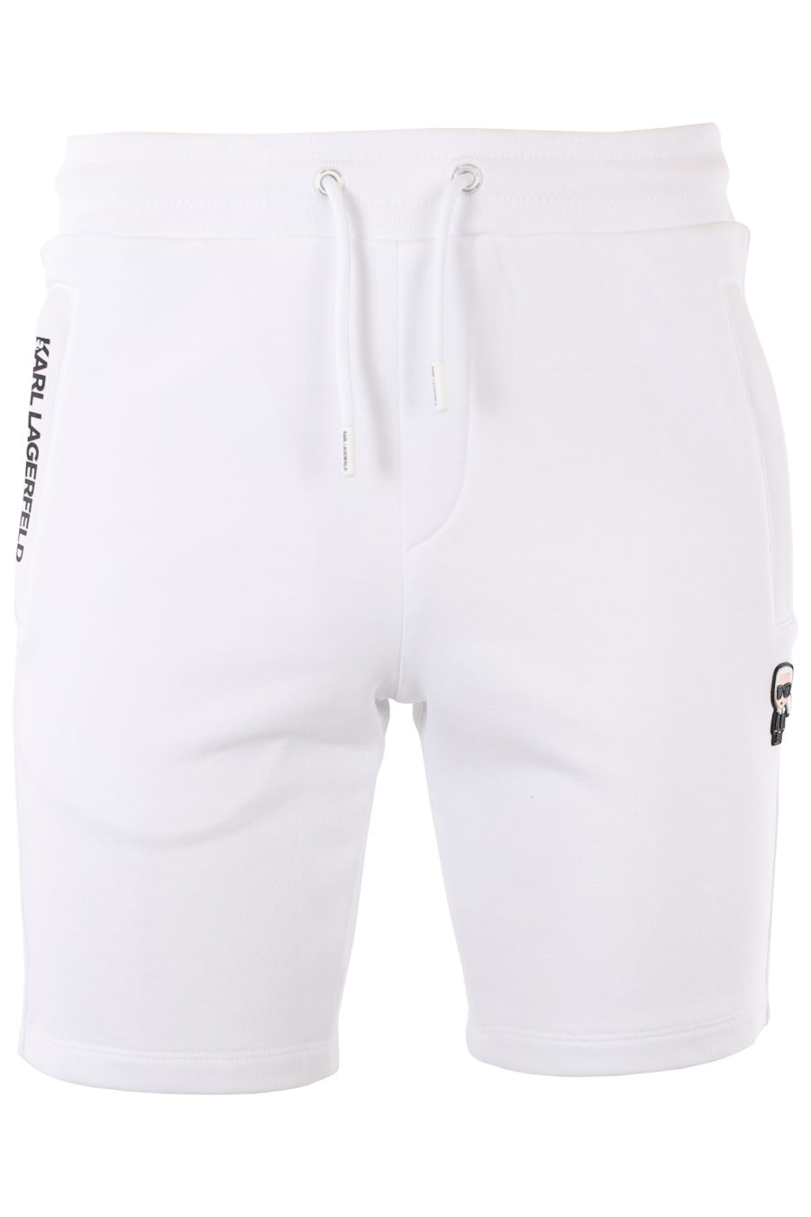 Pantalón corto blanco con logo de goma - IMG 1014
