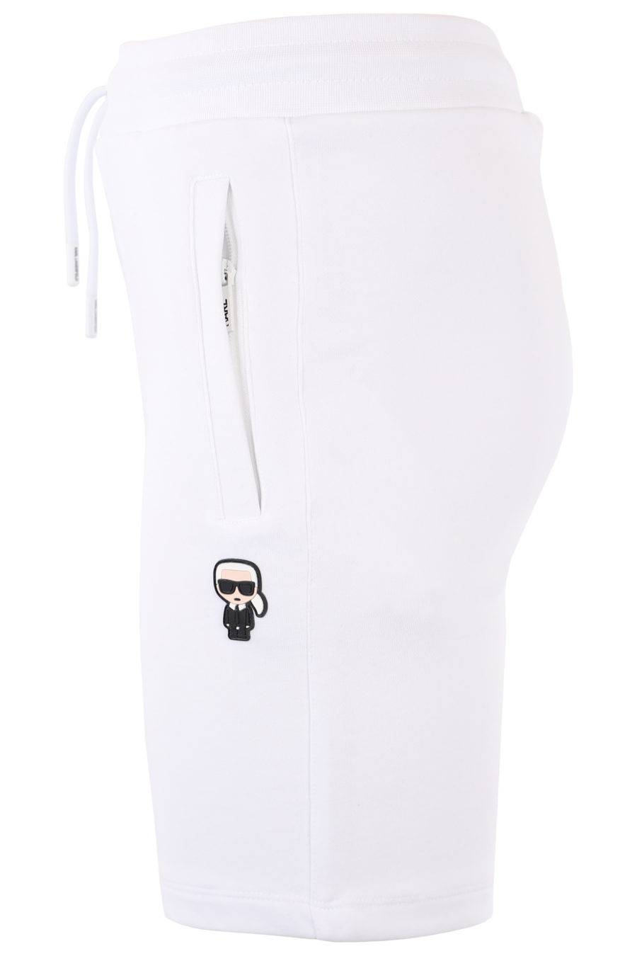 Pantalón corto blanco con logo de goma - IMG 1015