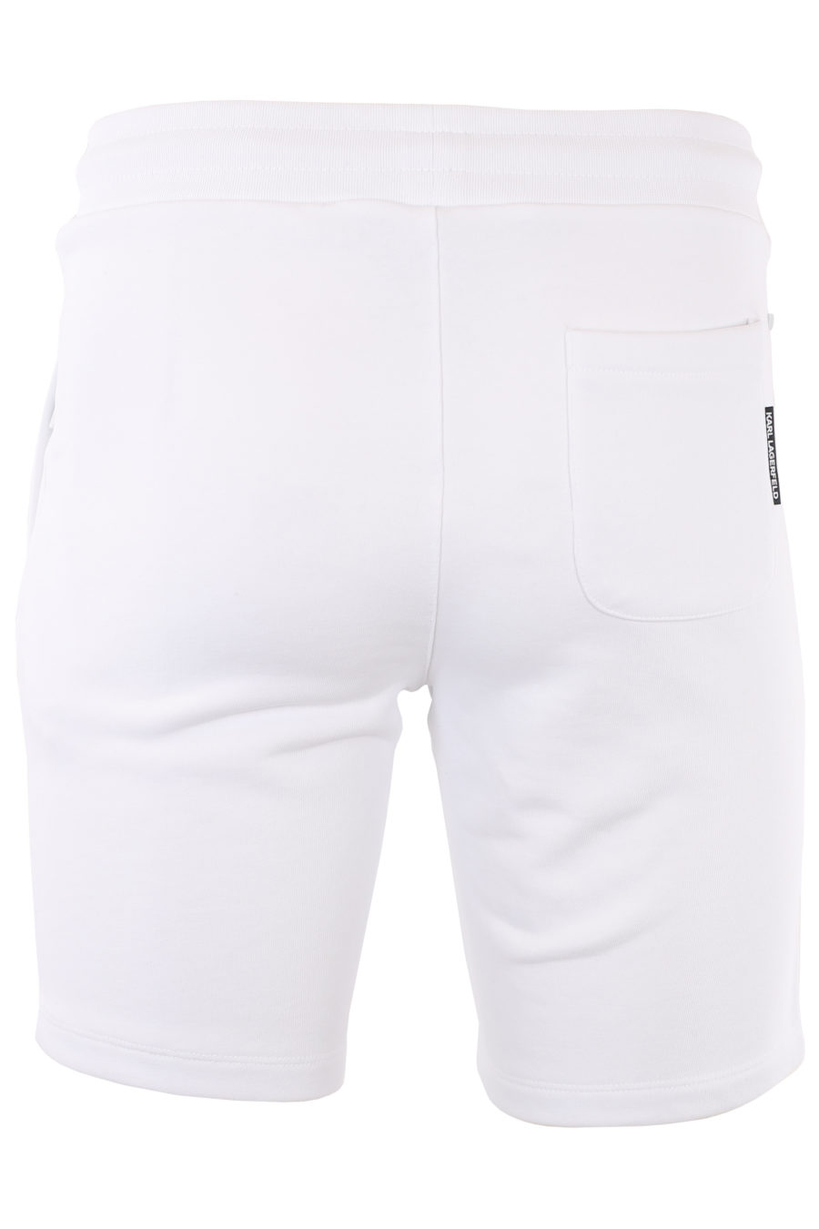 Pantalón corto blanco con logo de goma - IMG 1016