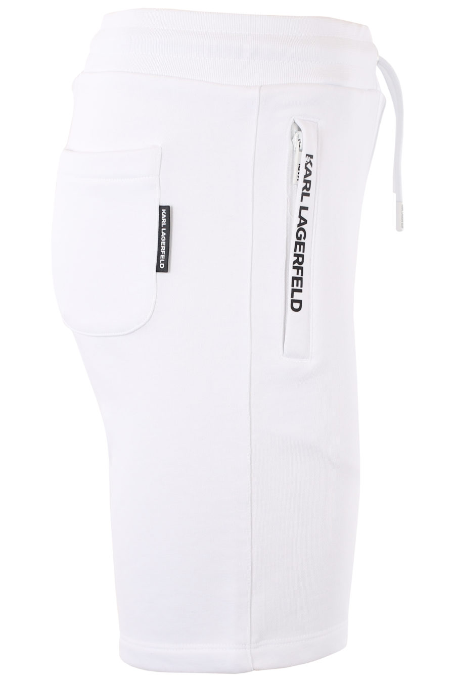 Pantalón corto blanco con logo de goma - IMG 1017