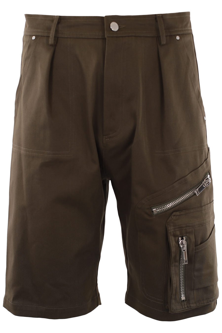 Pantalón corto verde militar estilo cargo - IMG 1021