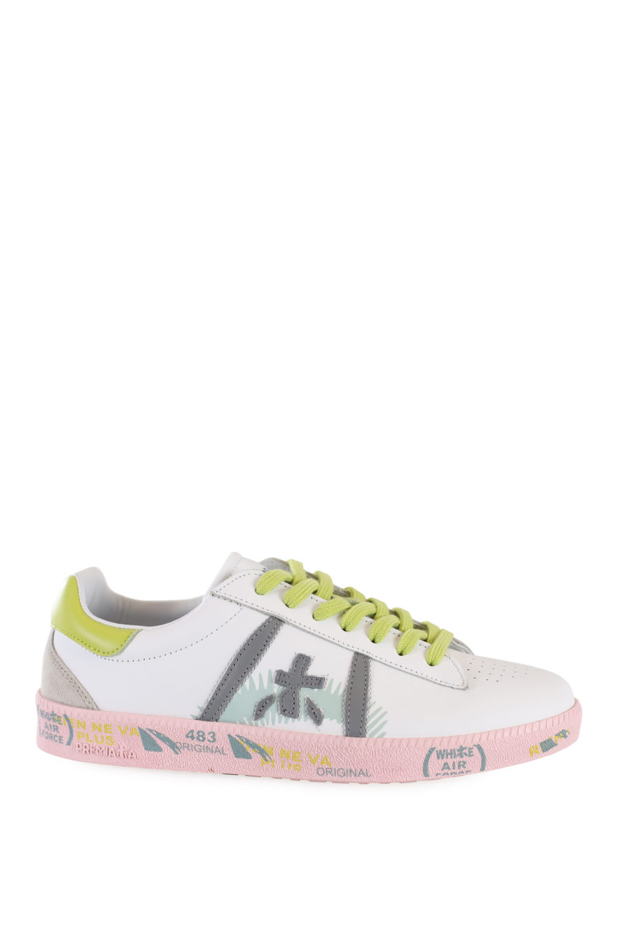 White trainers with green details and pink sole "Andyd" - IMG 1695