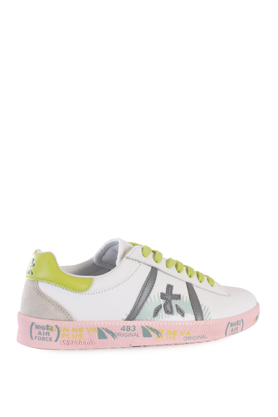 White trainers with green details and pink sole "Andyd" - IMG 1697
