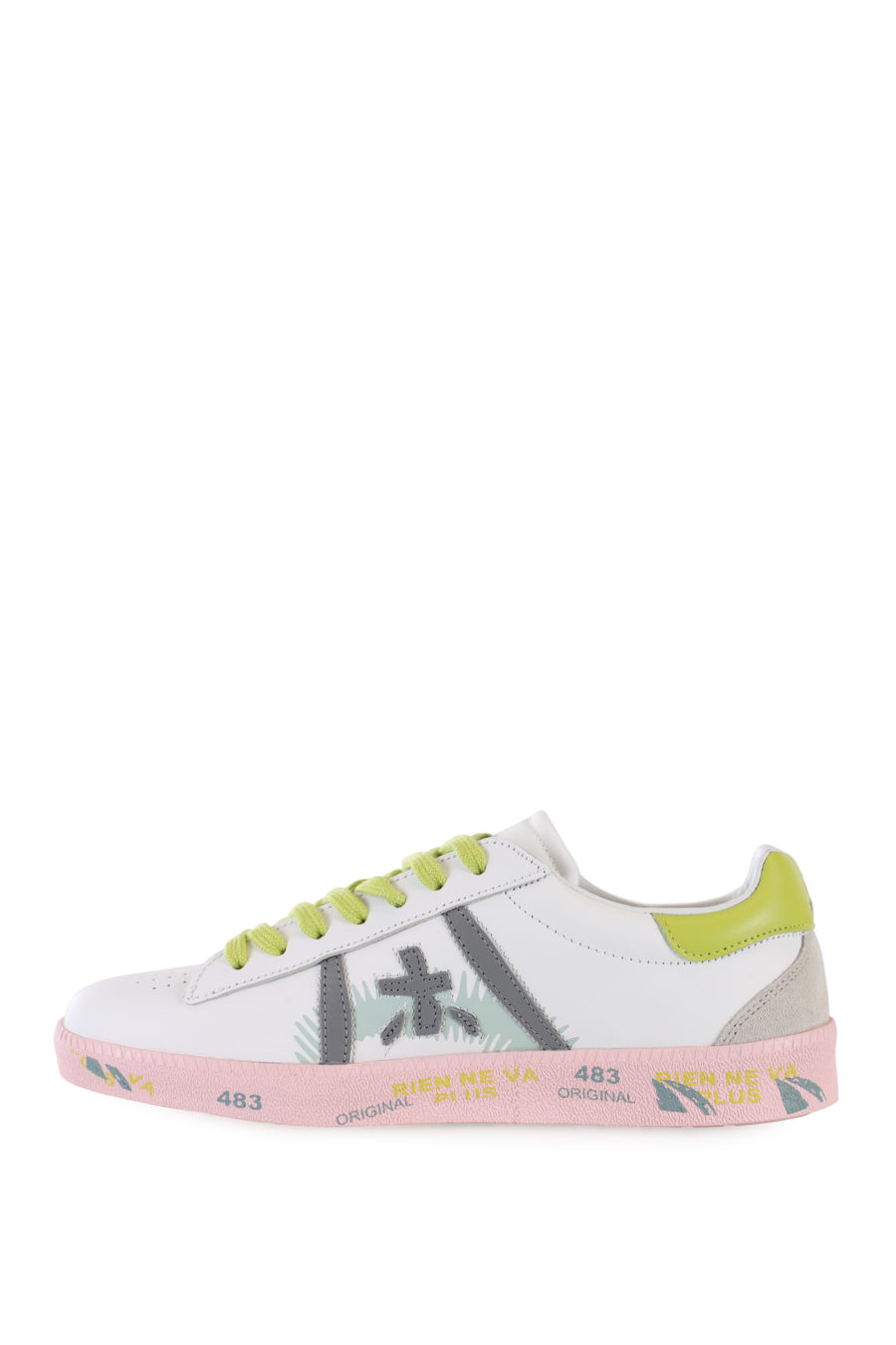 White trainers with green details and pink sole "Andyd" - IMG 1699