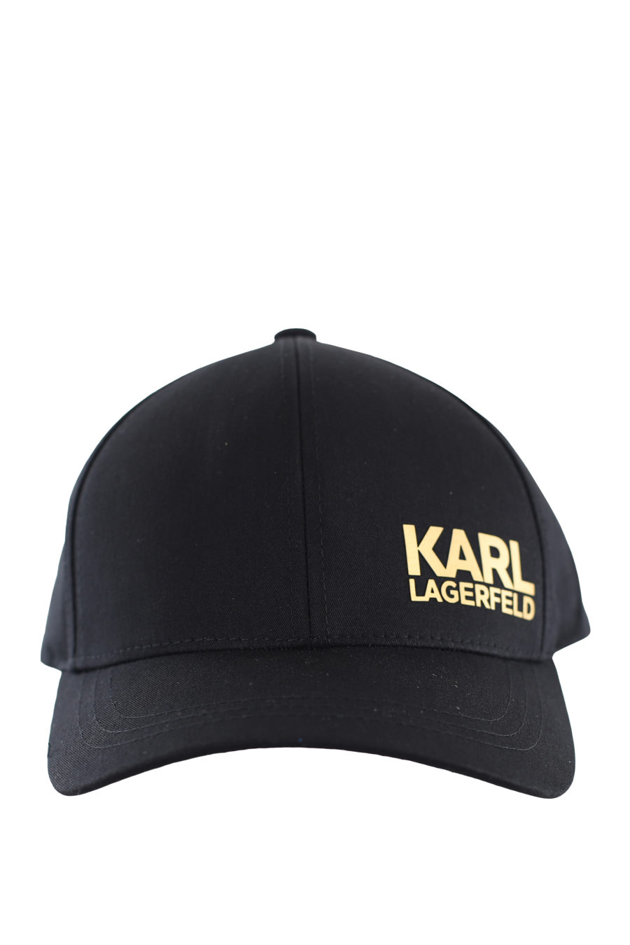 Black cap with small gold logo - IMG 1776