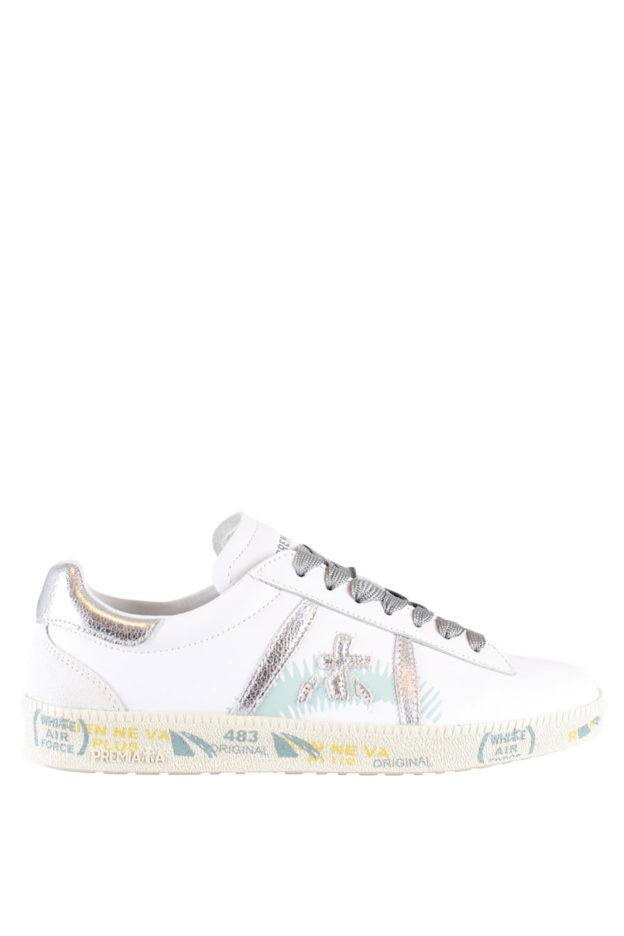 Zapatillas blancas con detalles en plata "Andyd" - IMG 1800