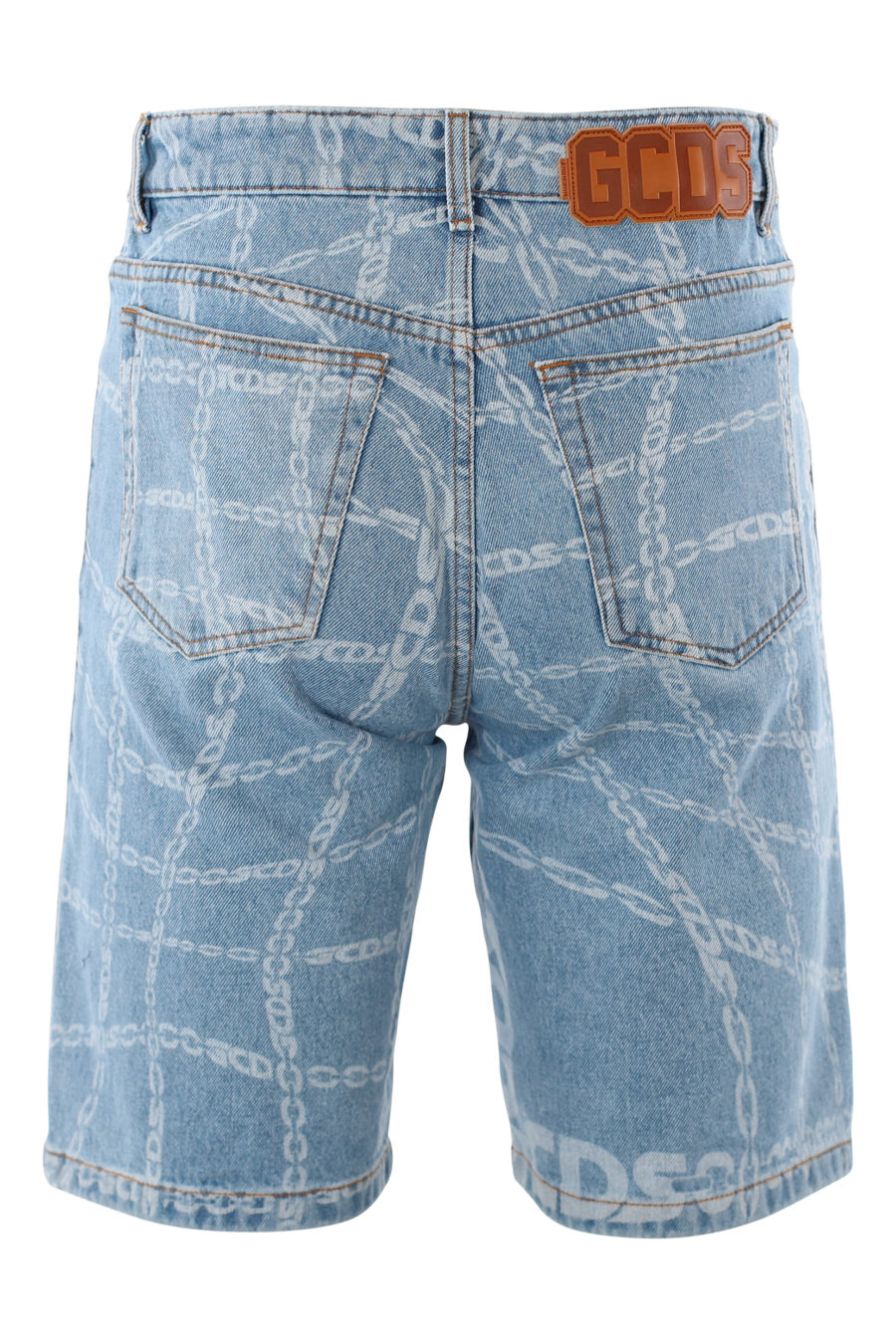 Pantalón corto azul con logo en goma y estampado blanco - IMG 2014