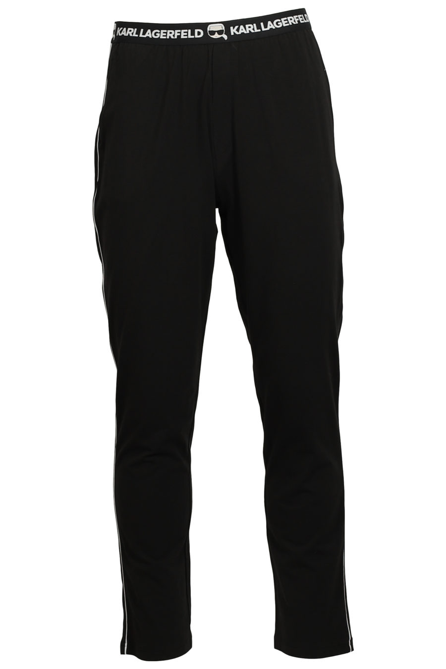 Set de pijama negro y blanco con logo en goma - IMG 3738