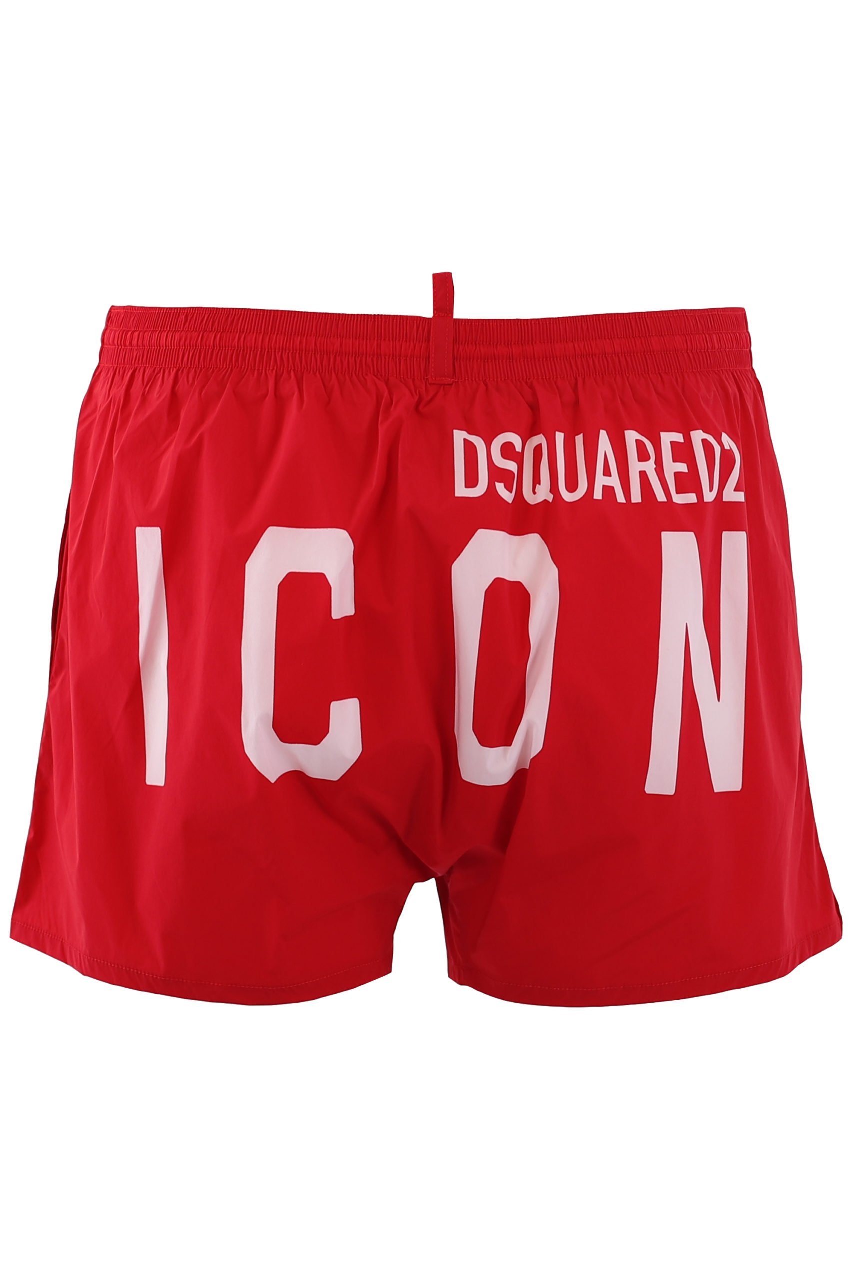 Dsquared2 - Bañador midi rojo logo "icon" - Fashion