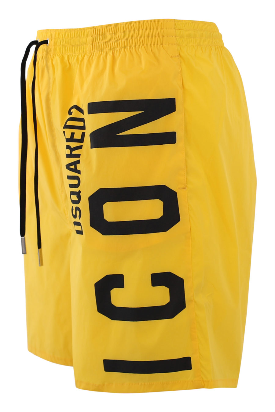 Yellow swimming costume with black "icon" logo on the side - IMG 6861