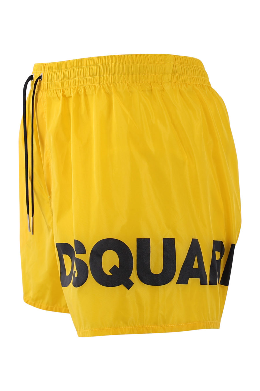 Bañador midi amarillo con logo negro lateral - IMG 6900