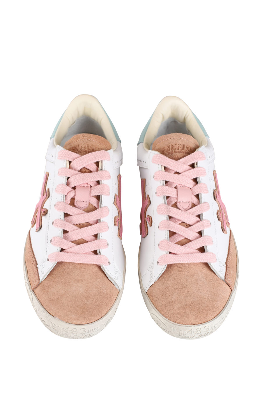 Zapatilla blanca con detalles rosa "Stevend" - IMG 9630