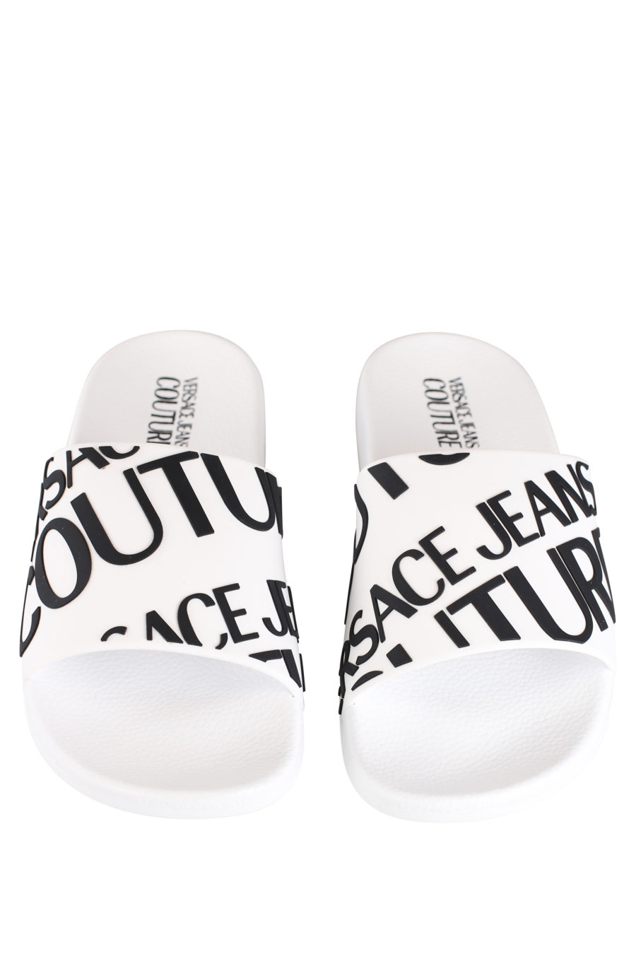 White rubber flip flops with embossed logo "Shelly" - IMG 9639