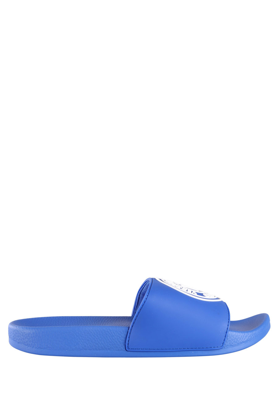 Blue flip flops with circle logo - IMG 9665