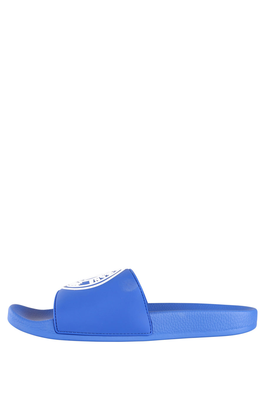 Blue flip flops with circle logo - IMG 9668