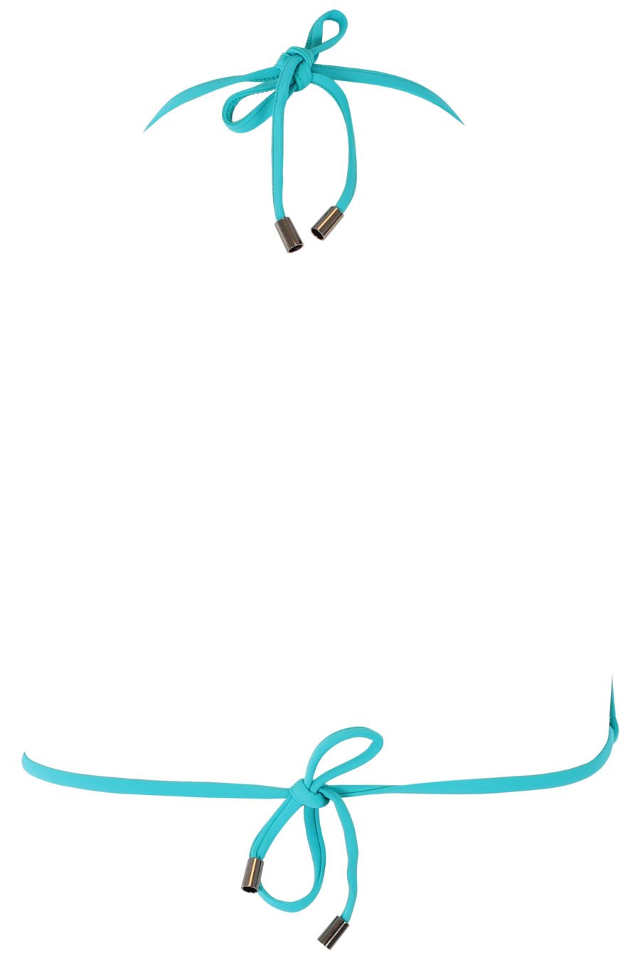 Top de bikini azul turquesa con logo blanco - IMG 1198