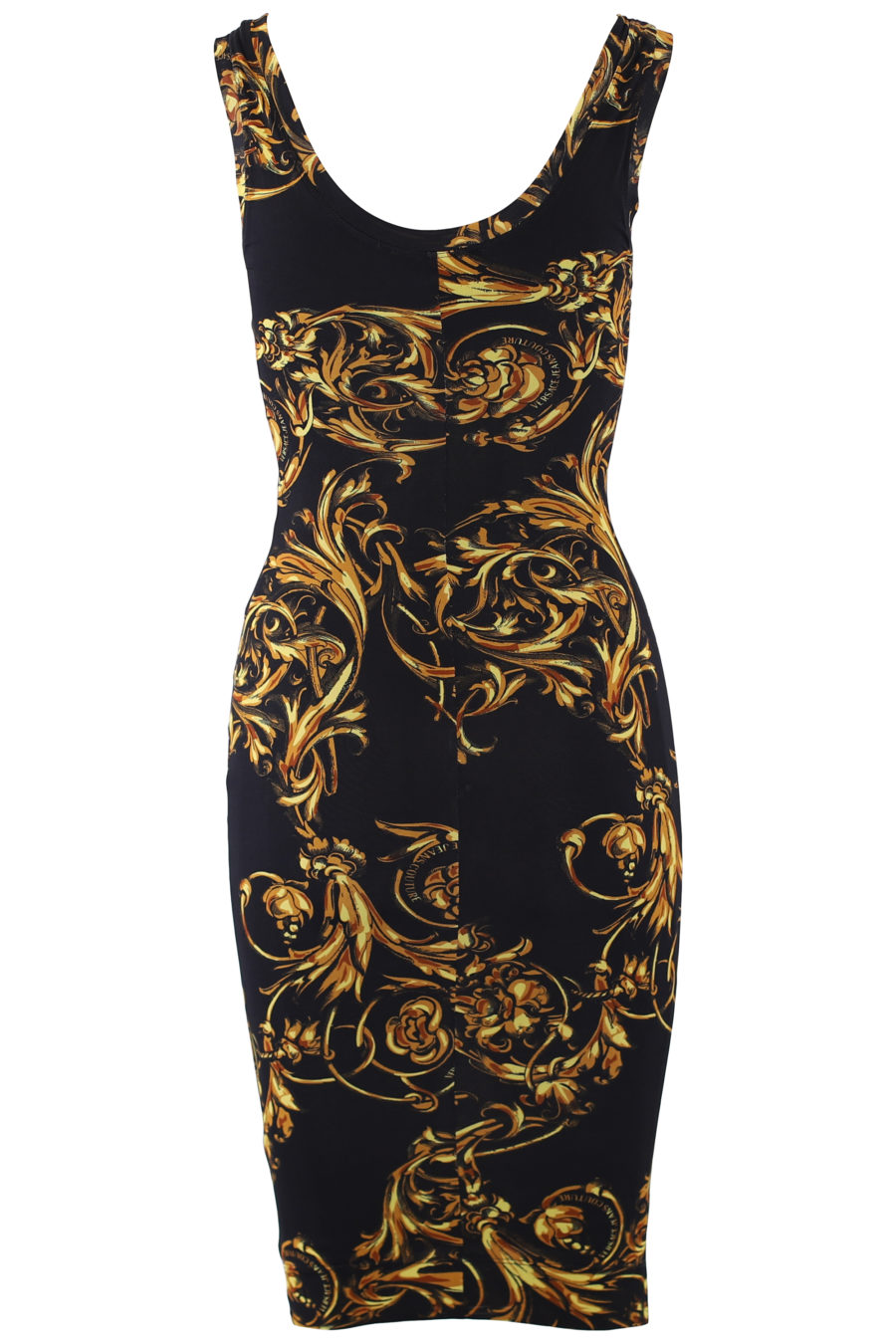 Black elastic dress with baroque print - IMG 1270