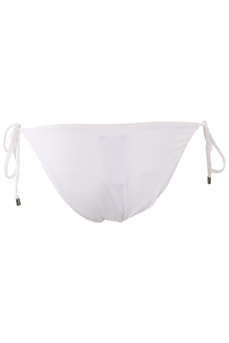 Bikini bottoms in white with lacing and small metal lettering logo - IMG 1326