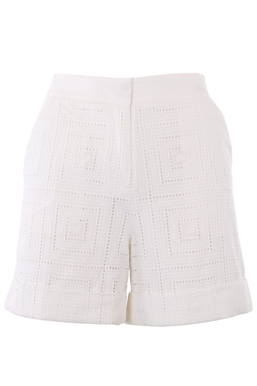 Pantalones cortos blancos bordados - IMG 1340