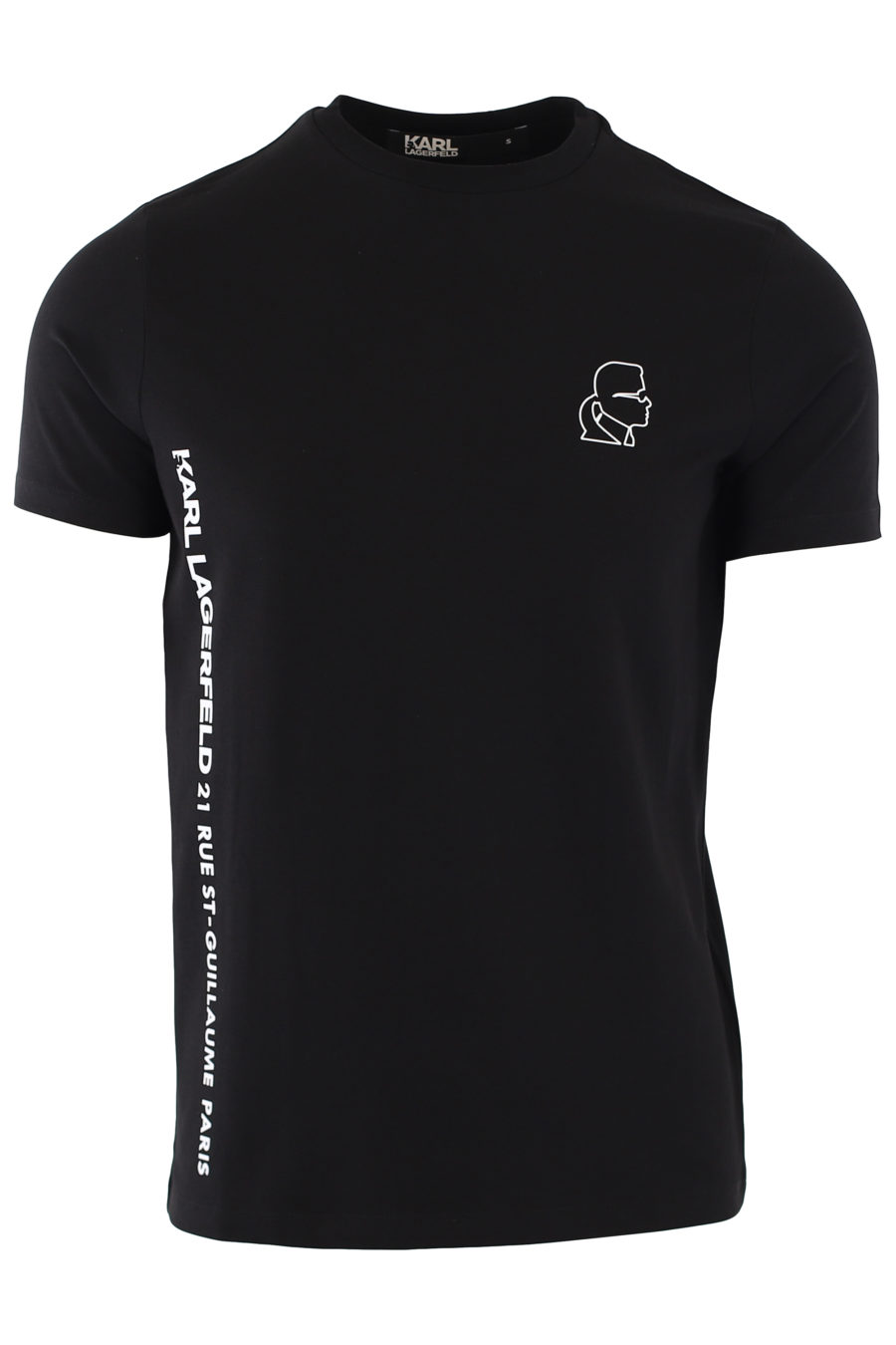 Schwarzes T-Shirt mit kleinem Seitenlogo - IMG 1372