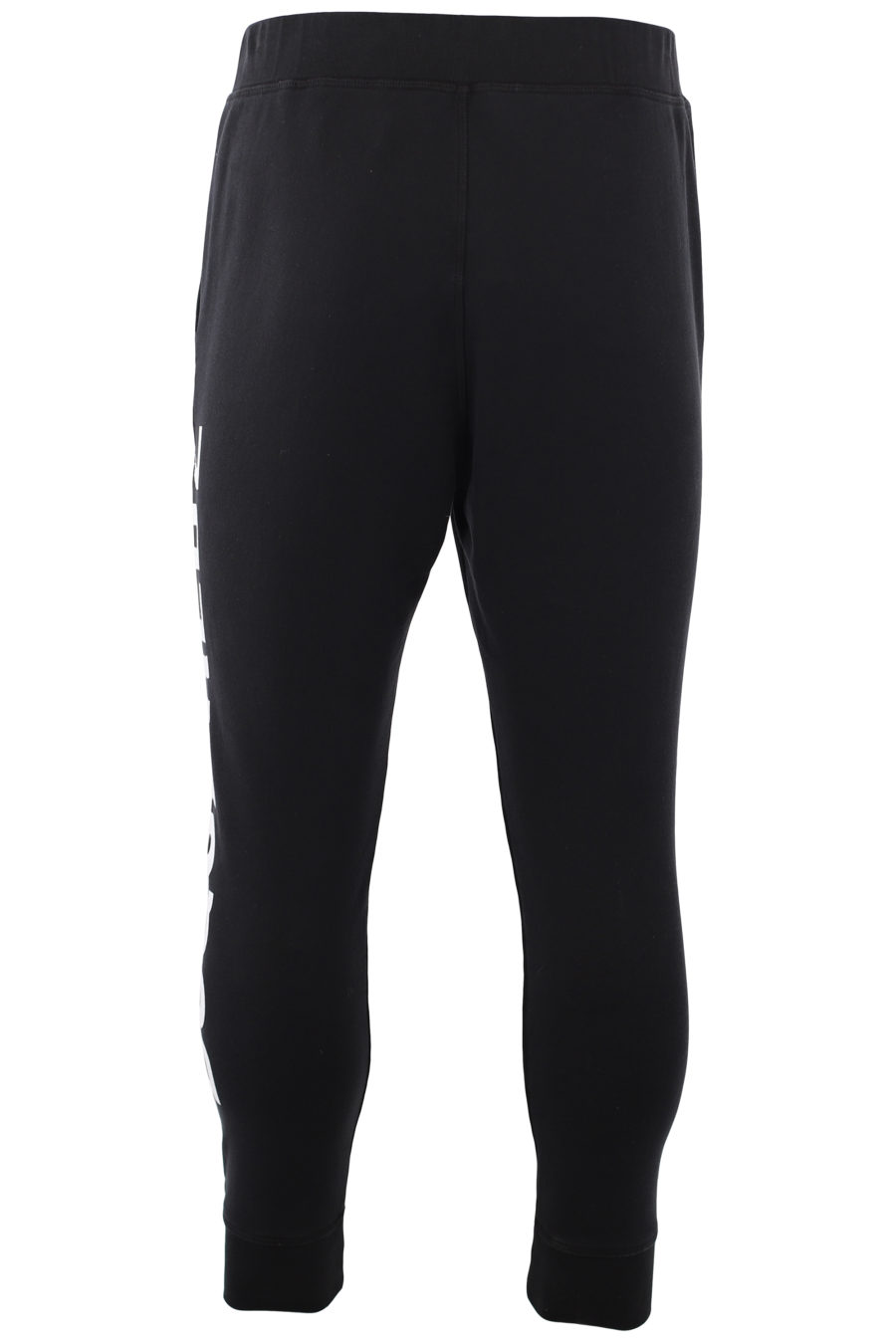 Pantalón de chándal negro logo blanco vertical - IMG 1430