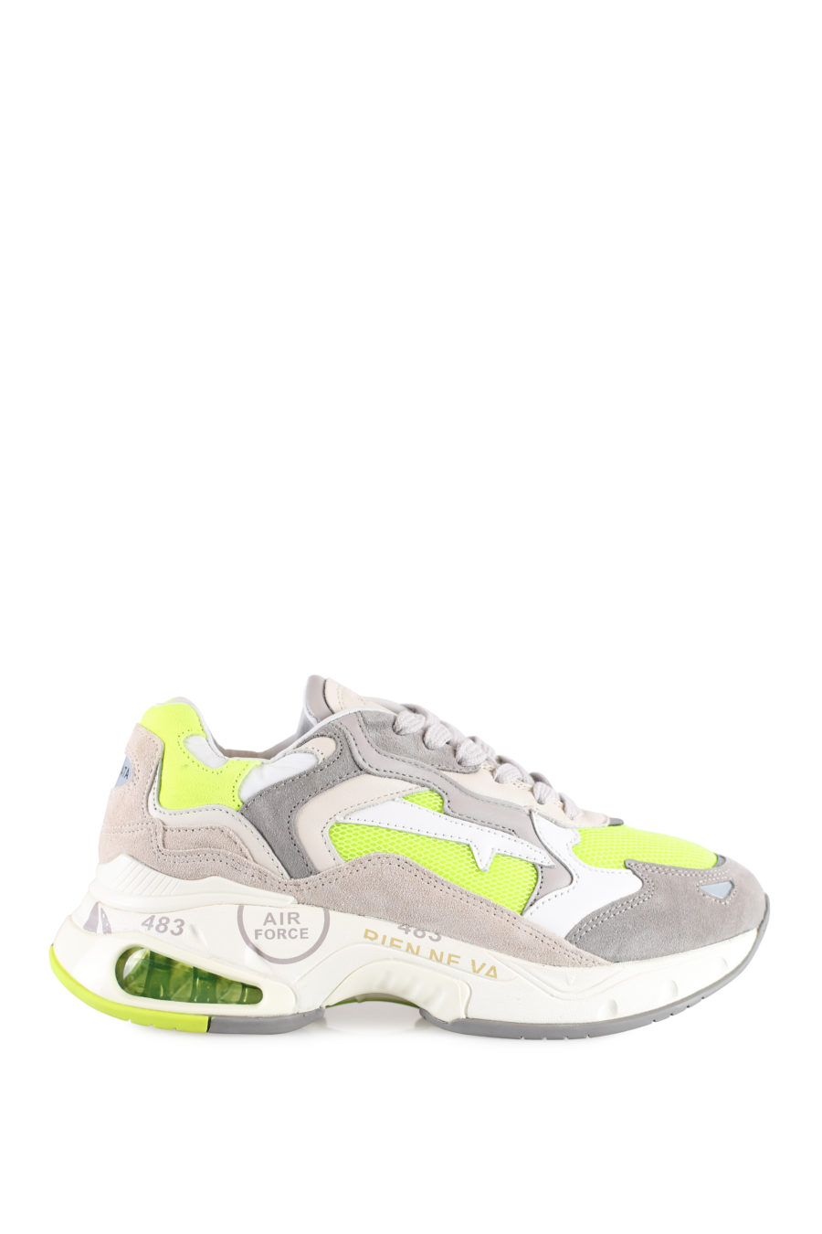 Grey and neon yellow trainers with platform "Sharkyd" - IMG 1807