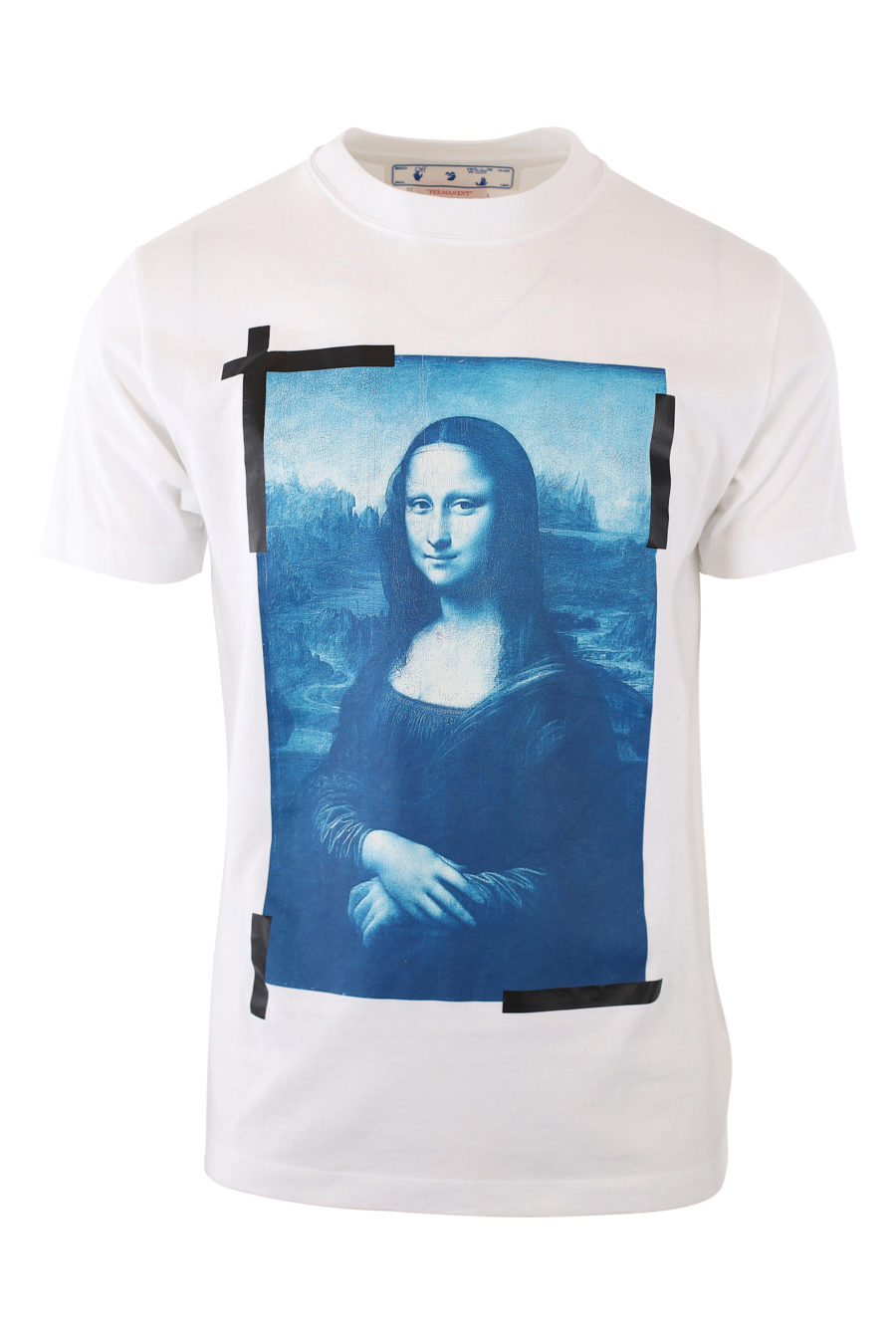 Camiseta blanca con "Monalisa" en azul - IMG 2090