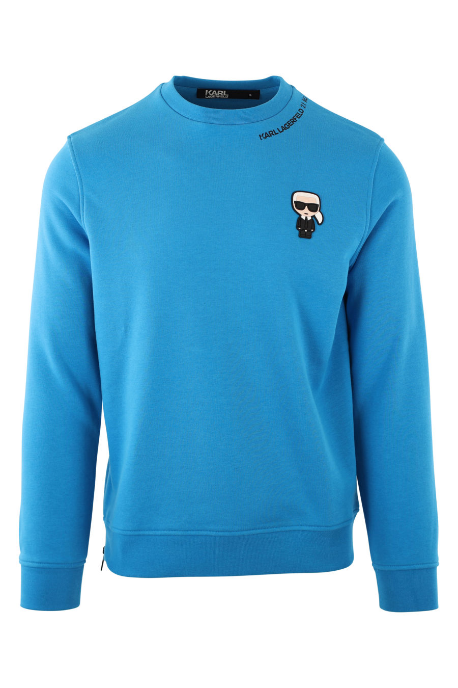 Blue sweatshirt with rubber logo - IMG 2102