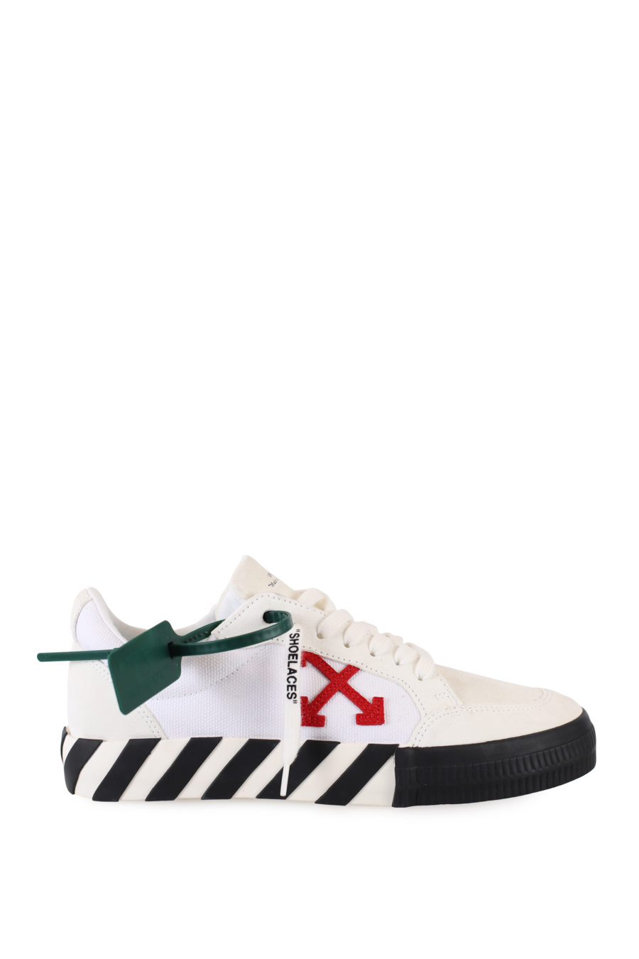 White "vulcanized" shoes with red arrows - IMG 2250