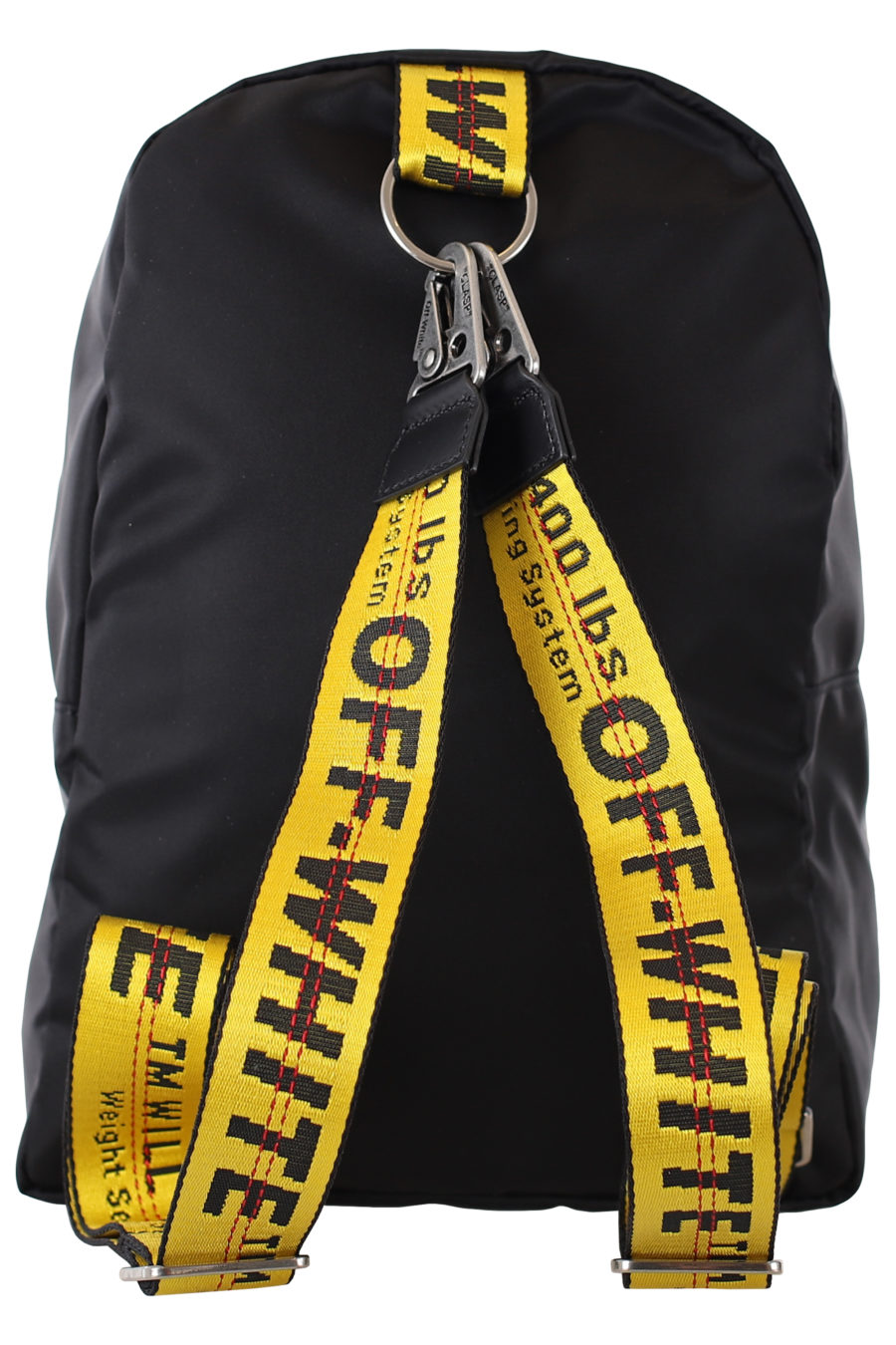 Mini mochila preta com logótipo das setas e alça amarela - IMG 2262