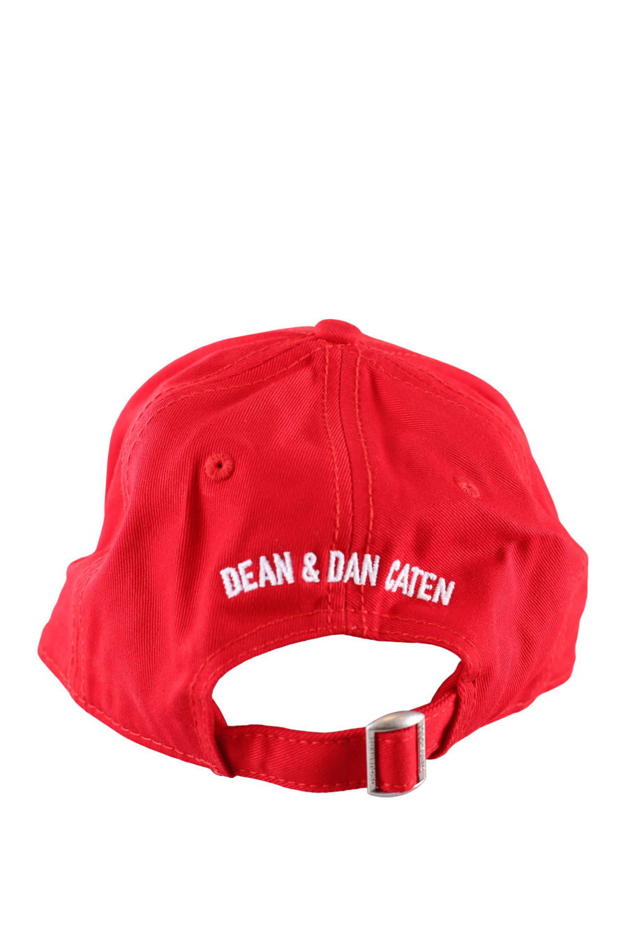 Adjustable red cap with white "icon" logo - IMG 0063