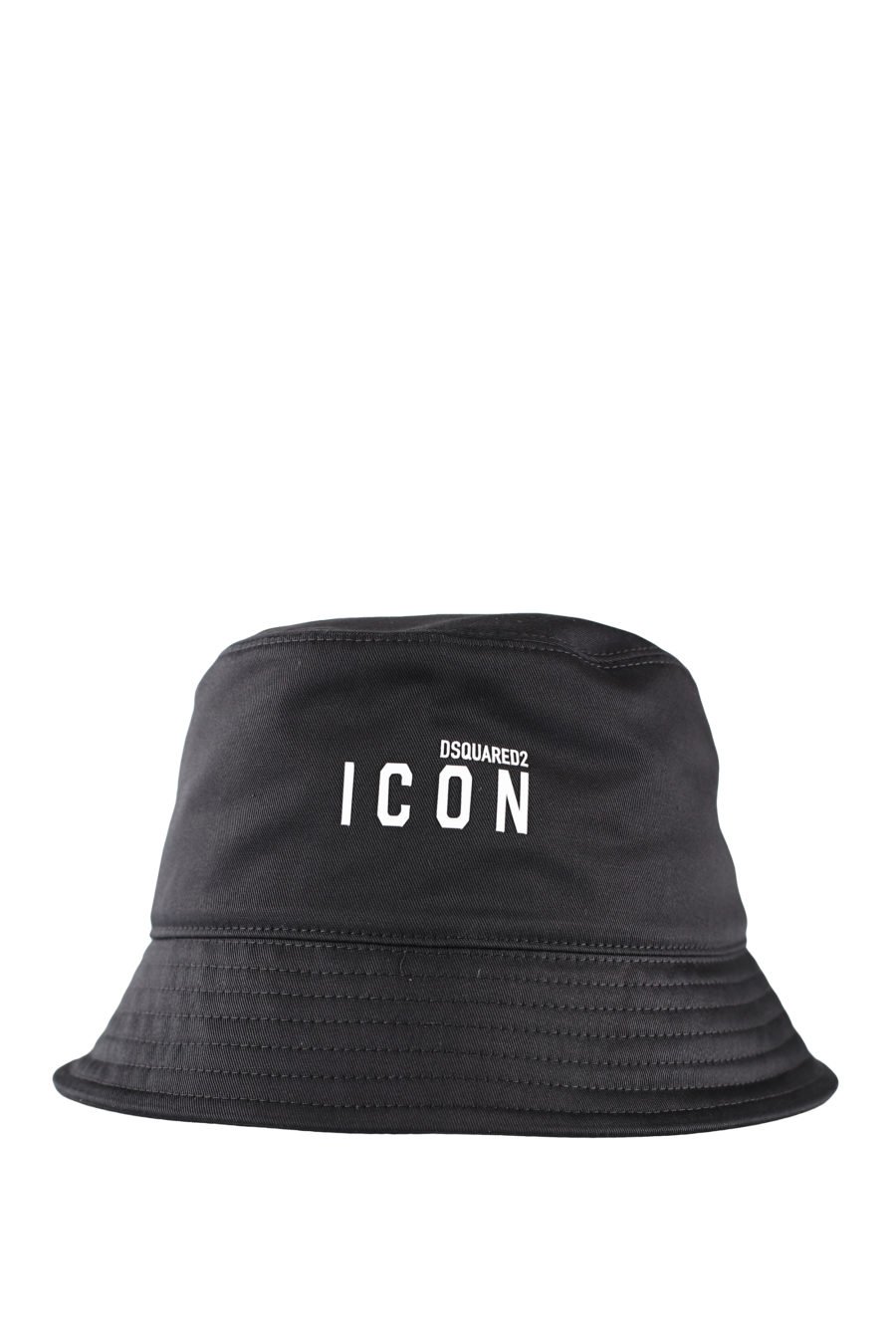 Chapeau de pêcheur noir avec logo "icon" - IMG 0067