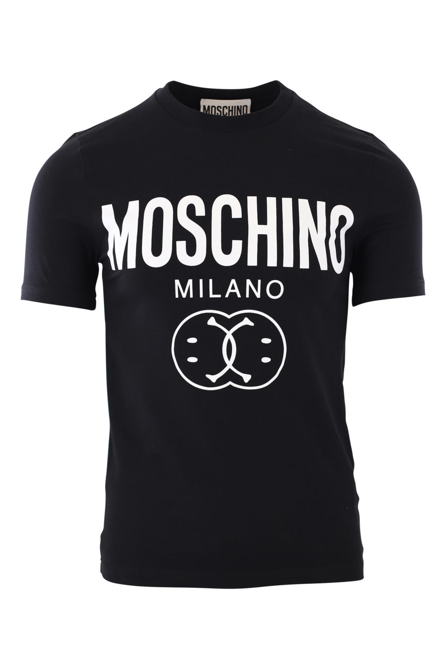 T-shirt preta com o logótipo "smiley" de Milão - IMG 2425