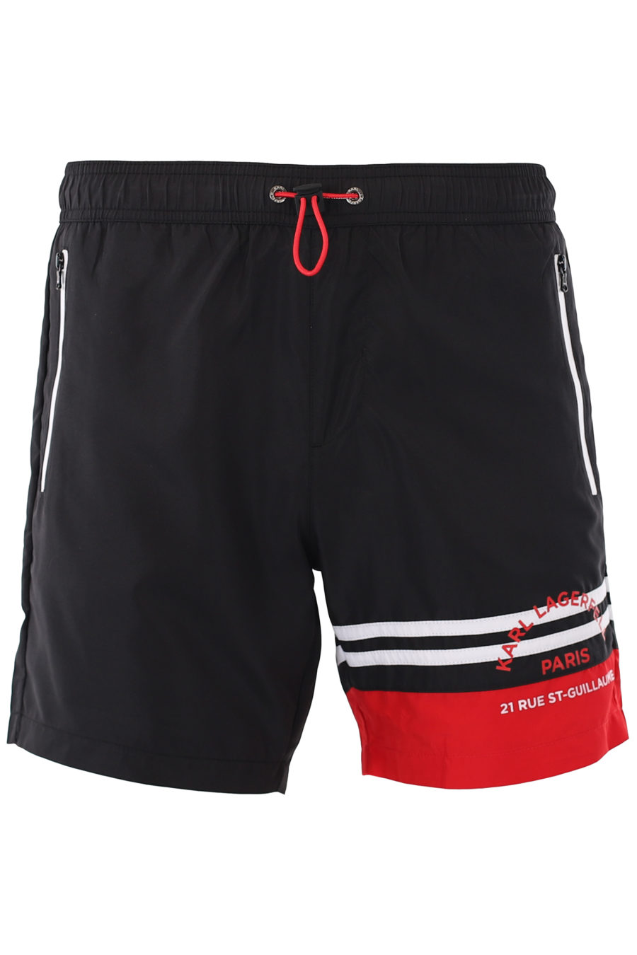 Bañador negro con bolsillos y detalles rojos - IMG 9259