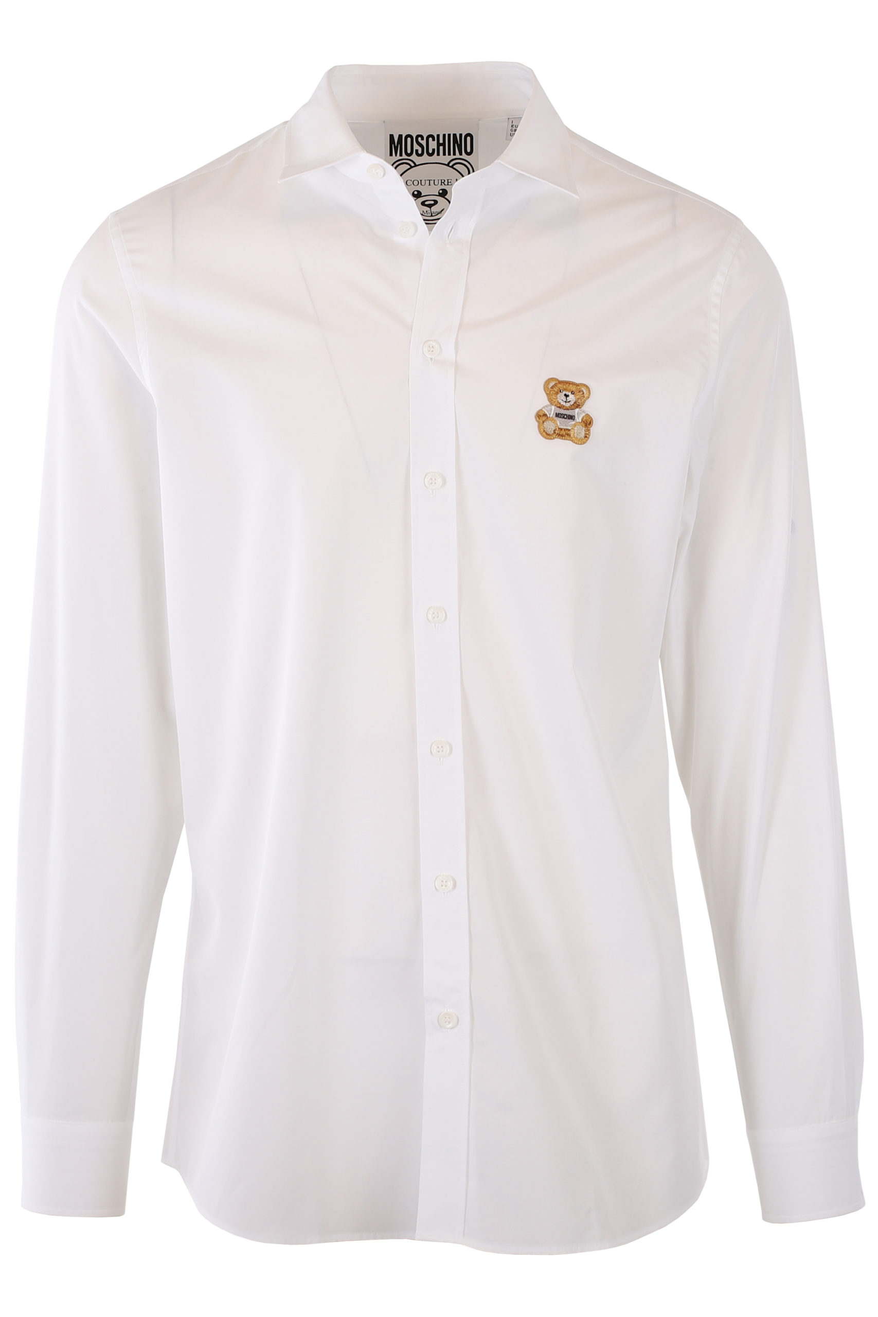 Moschino - Camisa blanca con logo oso - BLS Fashion